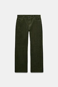 ZW COLLECTION CORDUROY STRAIGHT LEG PANTS