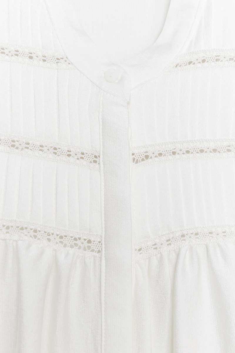 PINTUCK CREPE BLOUSE