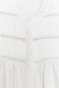 PINTUCK CREPE BLOUSE