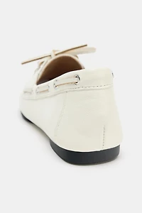 LEATHER LOAFERS WITH EYELETS