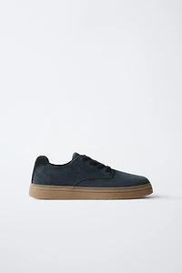 SPLIT LEATHER SPORT DERBY SHOES