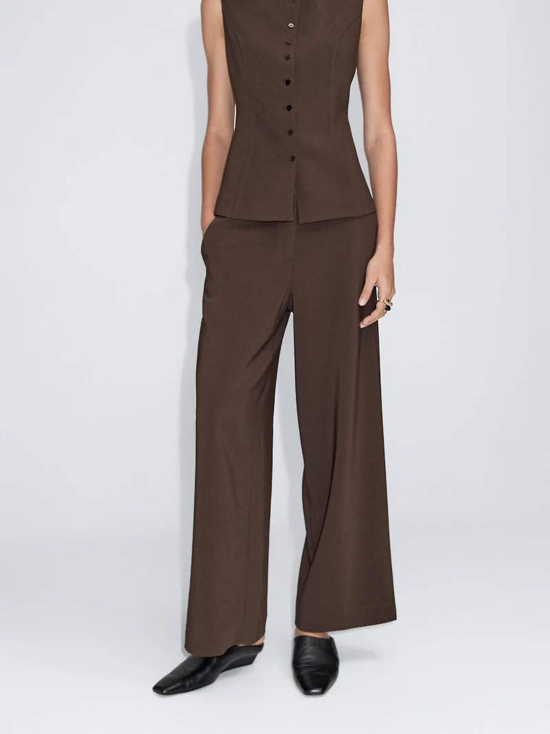 Formal wide-leg trousers