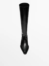 Leather cowboy boots