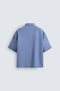 PLAID BOXY FIT SHIRT
