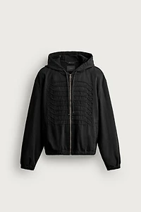 HOODED FROG FASTENING JACKET