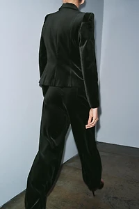 TAILORED VELVET BLAZER ZW COLLECTION
