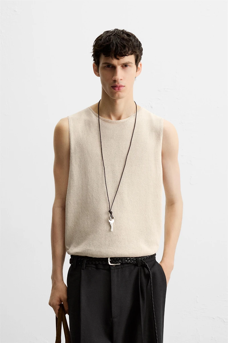RELAXED FIT KNIT TANK TOP