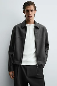 FAUX LEATHER JACKET