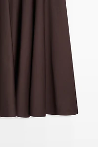 Flounce midi skirt with yoke detail