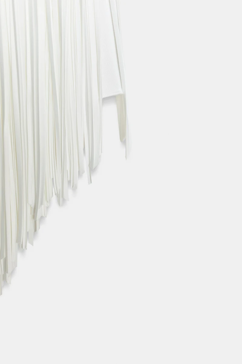 ZW COLLECTION ASYMMETRIC FRINGE SKIRT