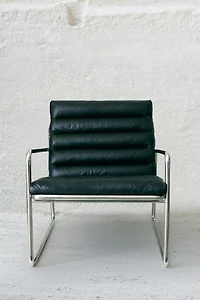 METAL AND LEATHER ACCENT CHAIR
