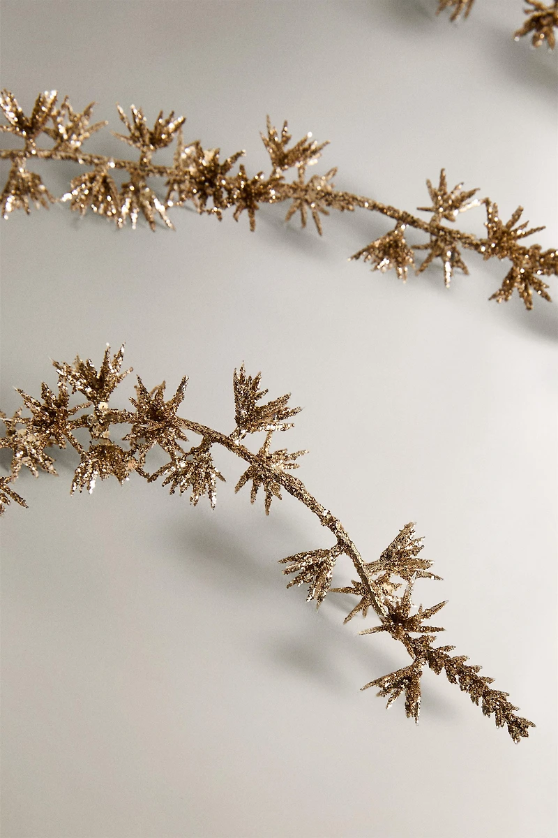 GUIRLANDE FEUILLES PAILLETÉES NOËL