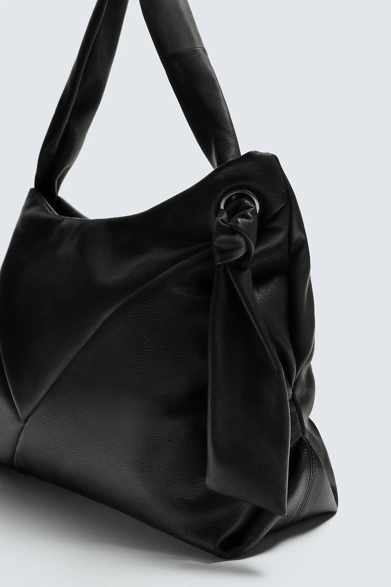 LEATHER SHOPPER BAG