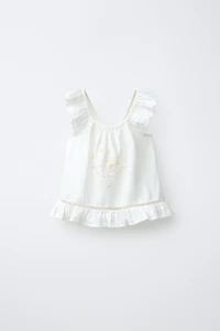 EMBROIDERED ROMANTIC TOP