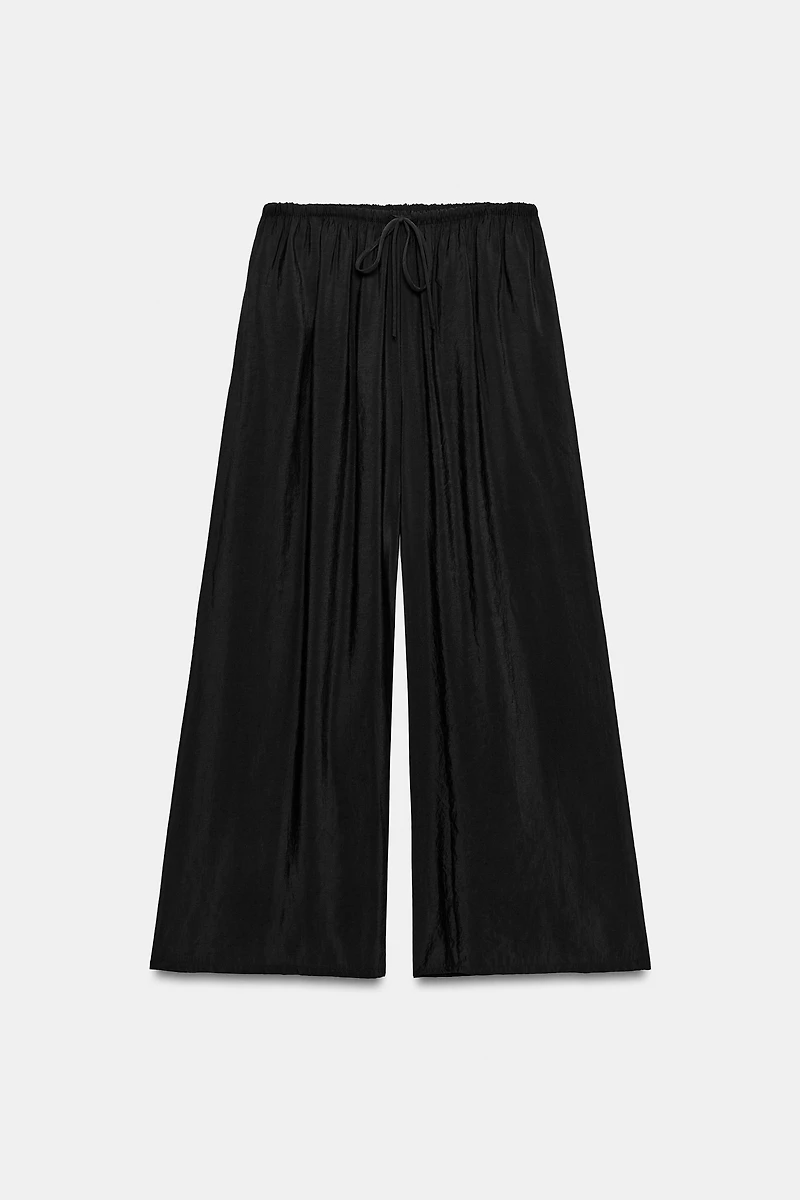 FLOWY DRAWSTRING PALAZZO PANTS
