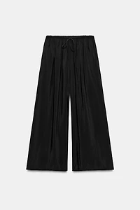 FLOWY DRAWSTRING PALAZZO PANTS
