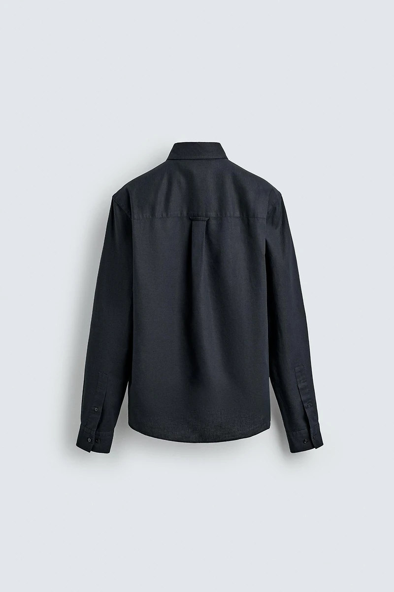 REGULAR FIT HEMP-COTTON SHIRT