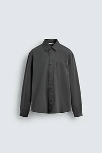 WASHED TWILL TEXTURED SHIRT