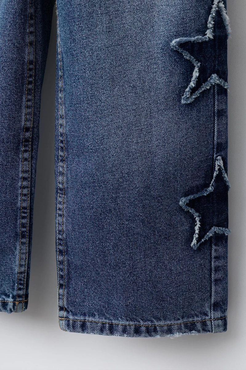 JEAN WIDE LEG PIÈCES ÉTOILES