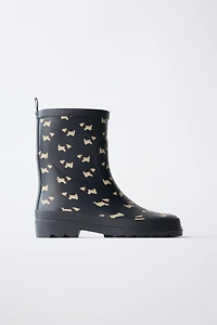 PUPPY PRINT RAIN BOOTS