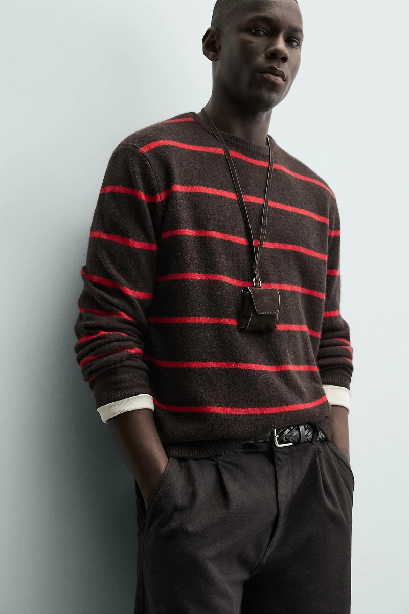 STRIPED WOOL BLEND JUMPER