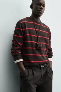 STRIPED WOOL BLEND JUMPER