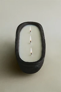 GR) LEATHER AMBER SCENTED CANDLE