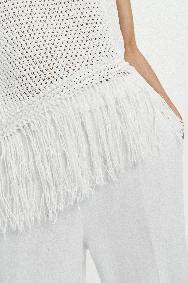 FRINGED KNIT TOP