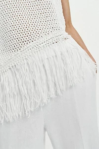 FRINGED KNIT TOP