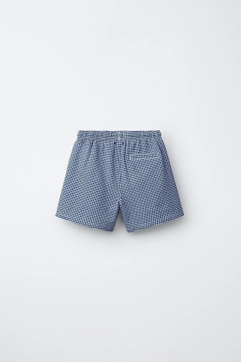6-14 ANS/ SHORT DE BAIN À CARREAUX VICHY