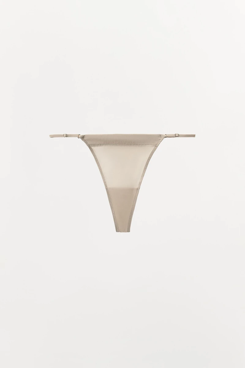 SILK BLEND THONG
