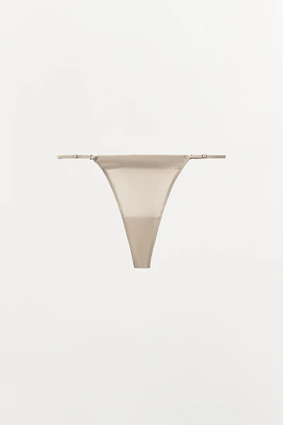 SILK BLEND THONG