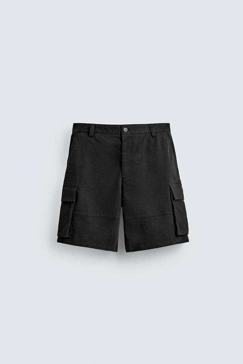 RELAXED FIT CARGO SHORTS