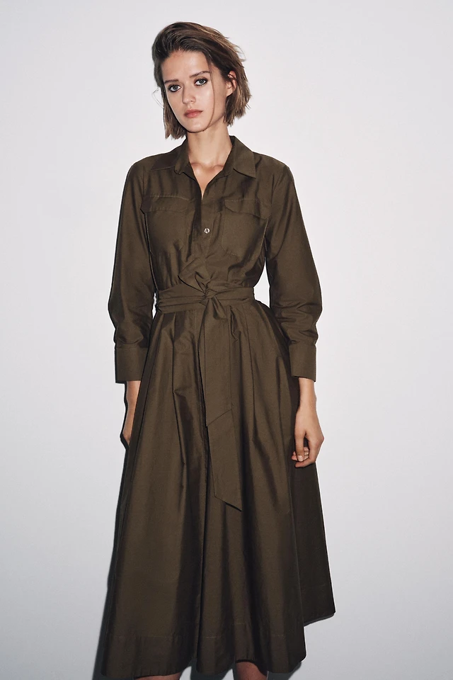 Zara ZW COLLECTION POPLIN SHIRT DRESS at Mall of America in Bloomington, MN