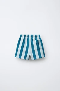STRIPED PLUSH SHORTS