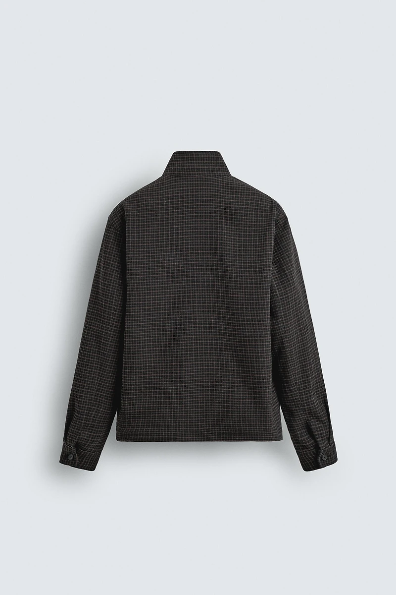 TEXTURED PLAID JACKET