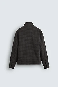 TEXTURED PLAID JACKET