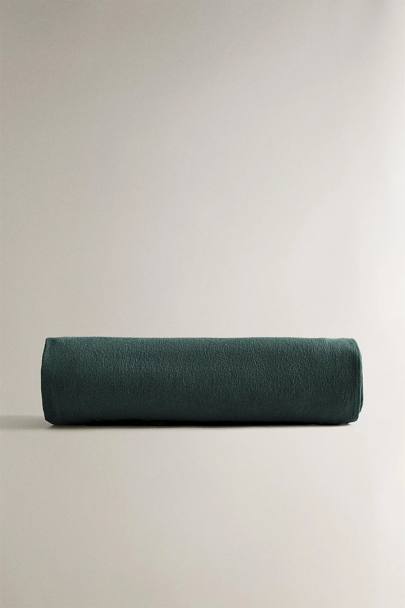 FRINGED COTTON BEACH TOWEL