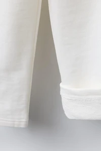 WIDE LEG VARSITY JOGGING PANTS