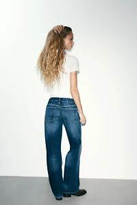 TRF WIDE LEG LOW RISE JEANS