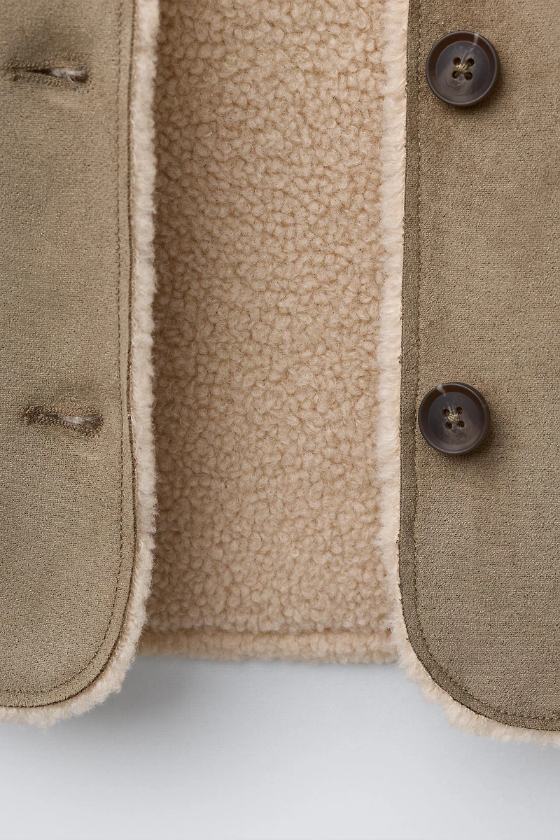 MANTEAU DOUBLE FACE EFFET MOUTON