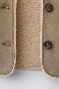 MANTEAU DOUBLE FACE EFFET MOUTON