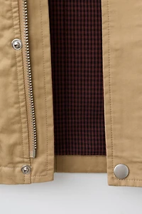 CONTRASTING COLLAR JACKET
