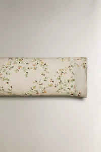 TAIE D’OREILLER SATIN IMPRIMÉ FEUILLES