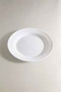 WHITE GLASS DESSERT PLATE