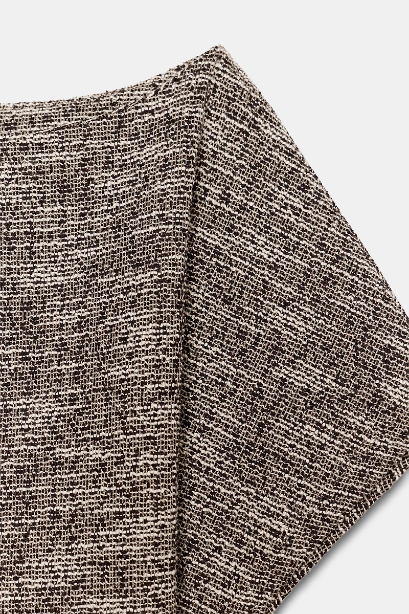 ROBE MI-LONGUE TEXTURÉE AVEC CEINTURE