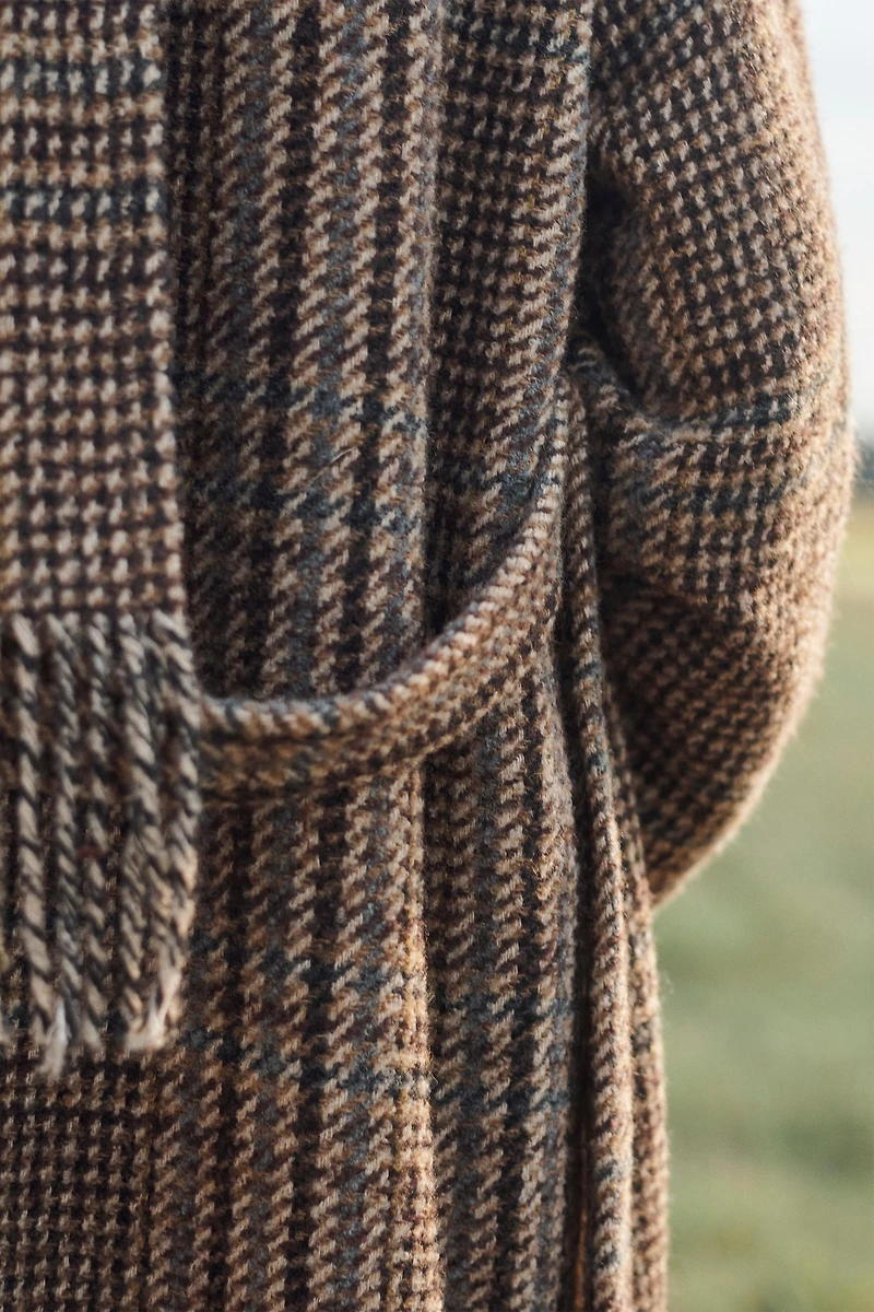 PLAID SCARF COAT LIMITED EDITION