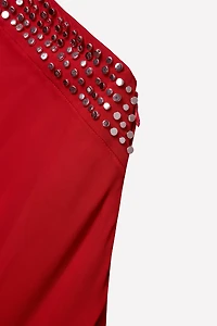 SATIN EFFECT DRESS WITH STUDS LUDOVIC DE SAINT SERNIN x ZARA