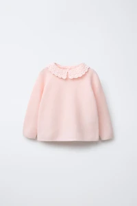 PULL EN MAILLE COL CROCHET