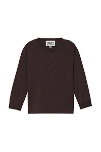CROPPED FIT HENLEY T-SHIRT